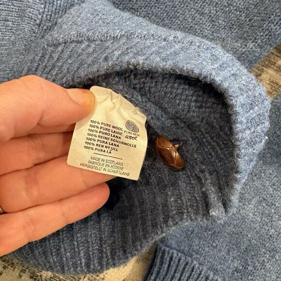 The Scotch House Men’s CARDIGAN Collar 100% Lambswool MADE IN SCOTLAND L XL - Picture 9 of 11